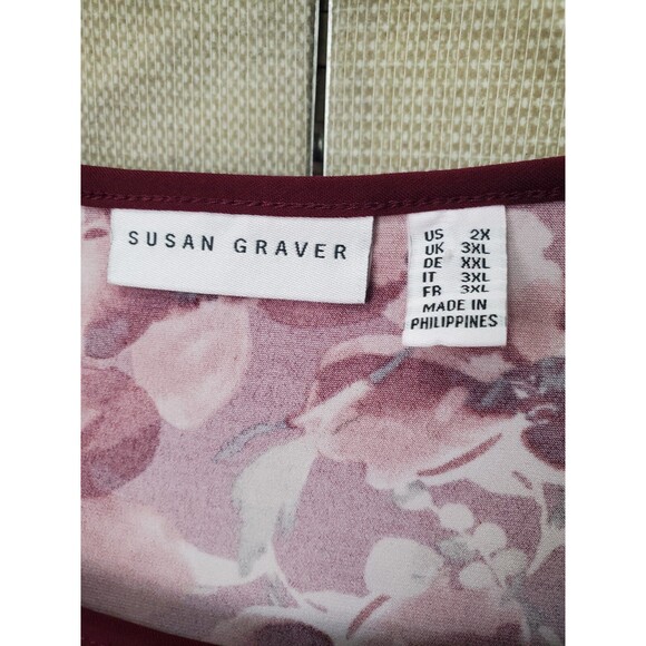 Susan Graver LiquidKnit Button-Trimmed Layered Look Tunic Size 2X - Picture 2 of 7